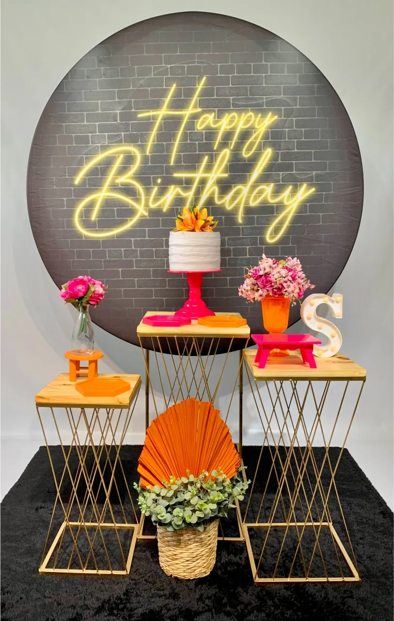 Kit Bronze Happy Birthday Feminino Tropical