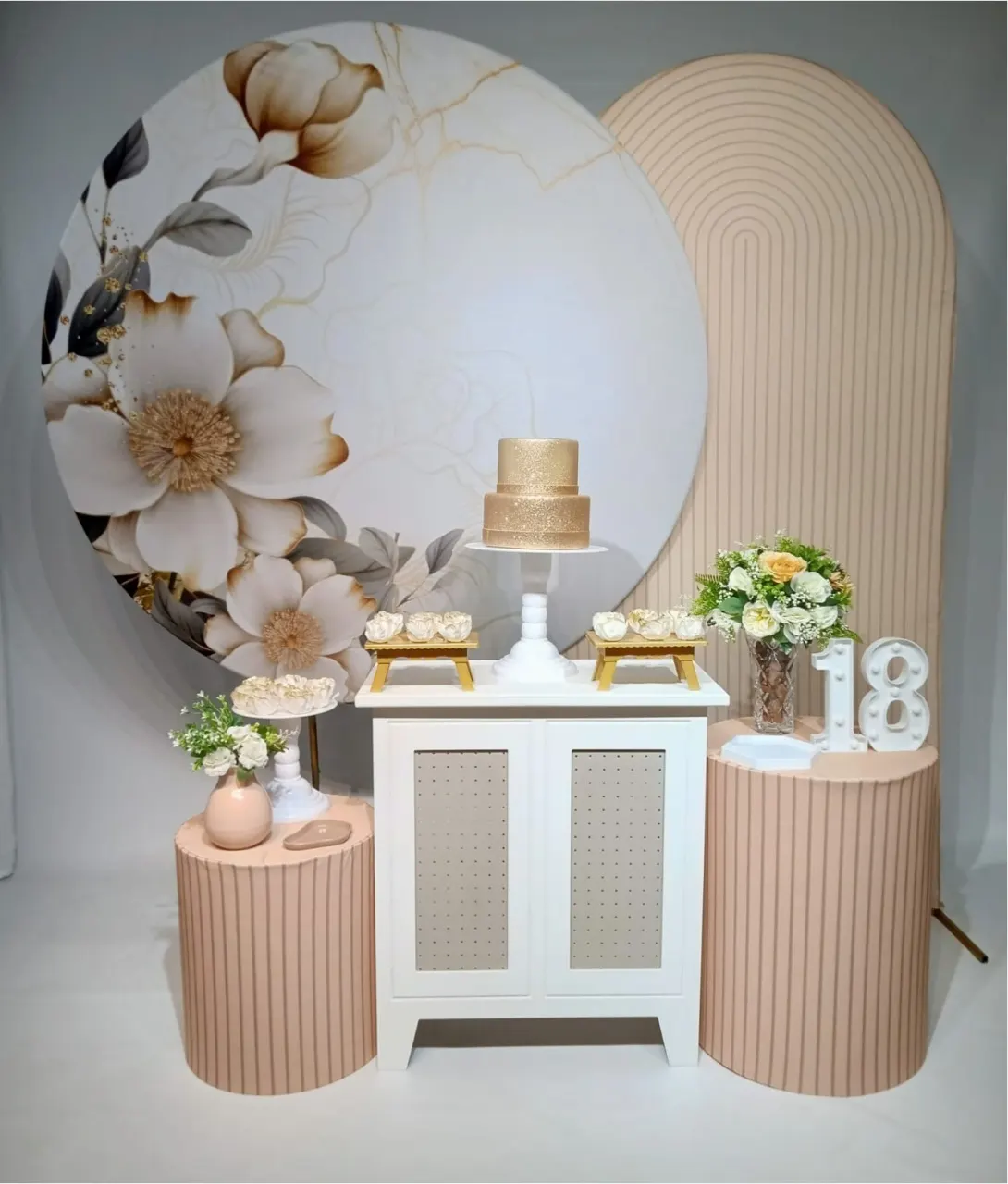 Kit Prata Floral Neutro
